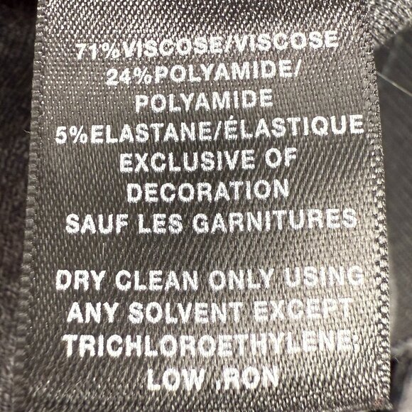 Women's LAFAYETTE 148 NEW YORK Pintuck Ponte Skinny Pants Gray/Blk.‎ | Size L - Picture 7 of 8